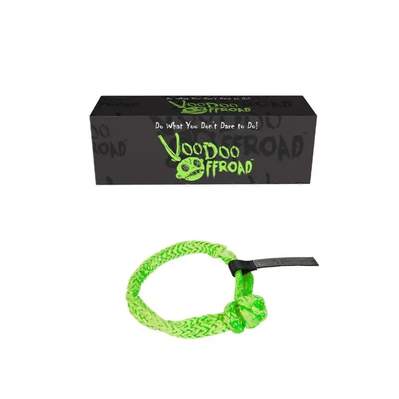 Voodoo Offroad 2.0 Santeria Series 3/8in x 7in Winch Soft Shackle - Green - 1500003A