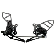 Vortex Racing 01-04 Suzuki GSX-R1000,01-05 GSX-R600,00-05 GSX-R750 Rear Set- Black - Vortex Racing