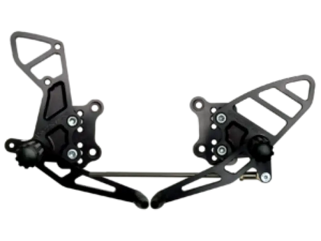 Vortex Racing 03-07 Suzuki SV1000 S,03-10 SV650 Adjustable Rearsets- Black - Vortex Racing