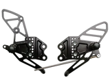 Vortex Racing 04-05 Kawasaki ZX-10R Ninja Adjustable Rearsets- Black - Vortex Racing