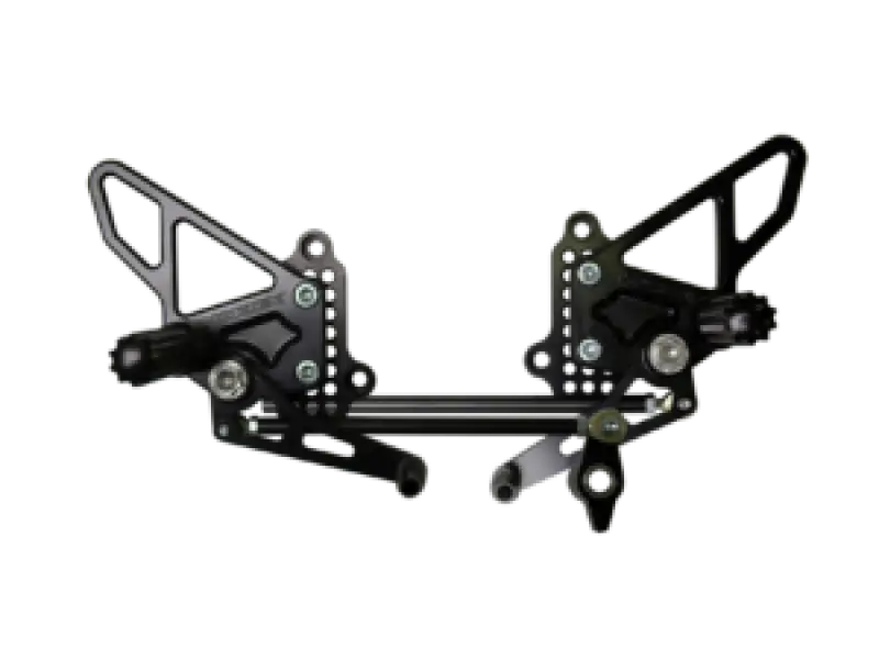 Vortex Racing 07-08 Ducati 1098,08-09 1098R,07-09 1098S,09-11 1198 Adjustable Rearsets- Black - Vortex Racing