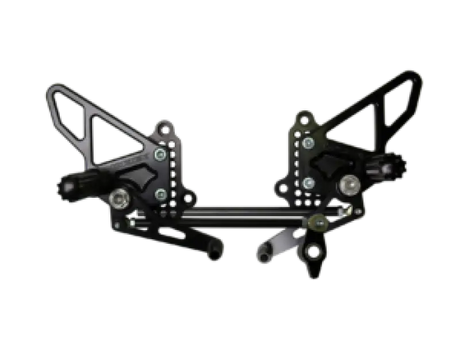 Vortex Racing 07-08 Ducati 1098,08-09 1098R,07-09 1098S,09-11 1198 Adjustable Rearsets- Black - Vortex Racing