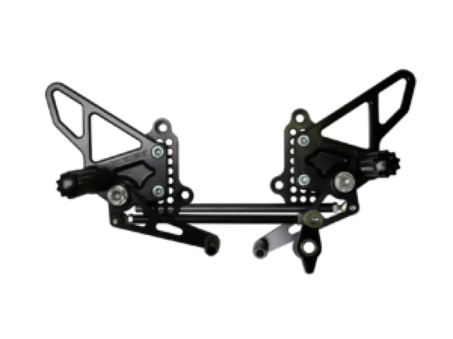 Vortex Racing 07-08 Ducati 1098,08-09 1098R,07-09 1098S,09-11 1198 Adjustable Rearsets- Black - Vortex Racing