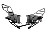 Vortex Racing 07-08 Kawasaki ZX600 Ninja ZX-6R,05-06 ZX600 Ninja ZX-6RR Adjustable Rearsets- Black - Vortex Racing