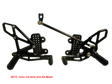 Vortex Racing 07-23 Honda CBR600 RR Adjustable Rearsets- Black - Vortex Racing