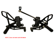 Vortex Racing 07-23 Honda CBR600 RR Adjustable Rearsets- Black - Vortex Racing