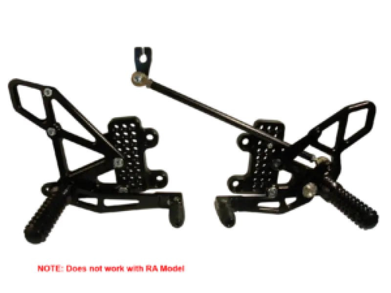 Vortex Racing 07-23 Honda CBR600 RR Adjustable Rearsets- Black - Vortex Racing