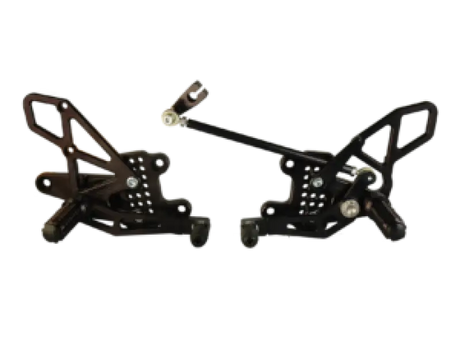 Vortex Racing 08-16 Honda CBR1000 RR Adjustable Rearsets- Black - Vortex Racing