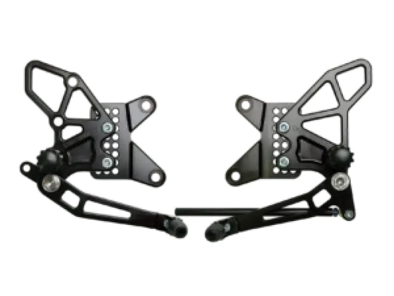 Vortex Racing 09-12 Kawasaki ZX600 Ninja ZX-6R Adjustable Rearsets- Black - Vortex Racing