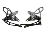 Vortex Racing 09-12 Kawasaki ZX600 Ninja ZX-6R Adjustable Rearsets- Black - Vortex Racing