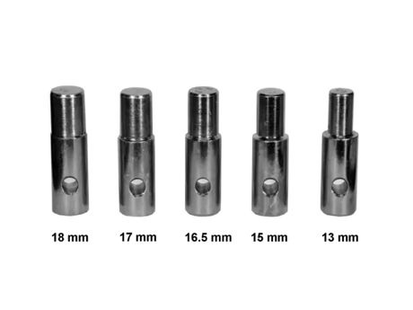 Cylindrical metal vortex racing 17mm pin with holes for stand head lift upgrade