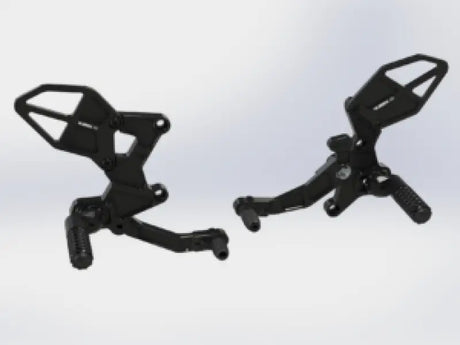 Vortex Racing 18-24 Kawasaki EX400 Ninja 400 R Rear Set- Black - Vortex Racing