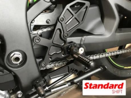 Vortex Racing 21-24 Kawasaki XZ-10R Ninja ZX1000 Rear Set- Black - Vortex Racing