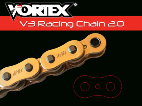 Vortex Racing V3 2.0 Chain 520SX3-120- Gold - Vortex Racing