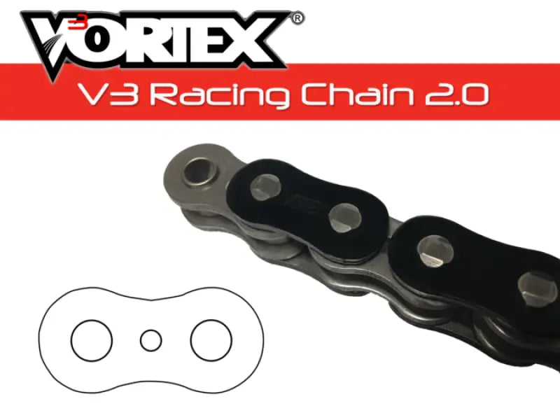 Vortex Racing V3 2.0 Chain 520SX3-140- Black - Vortex Racing