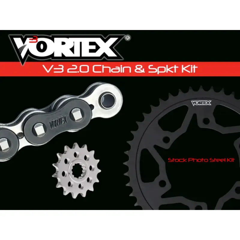 Vortex Racing V3 2.0 Chain and Sprocket Kit 3289-16,435K-49,520RX3-120- Black - Vortex Racing