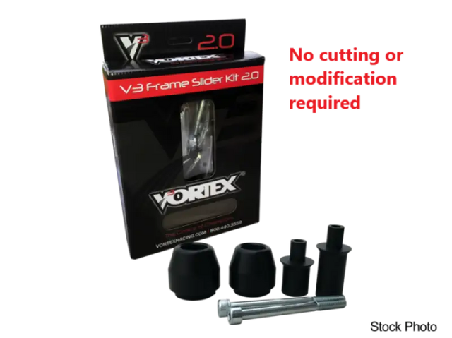 Vortex SR115 frame sliders V3 2.0 with mounting hardware for Vortex SR115 bike
