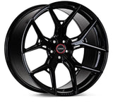 Gloss black Vossen HF-5 22x10.5 deep face multi-spoke car wheel