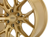 Satin gold Vossen HF6-4 wheel with intricate spoke design