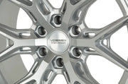 Satin silver Vossen HF6-4 20x9.5 hybrid forged wheel