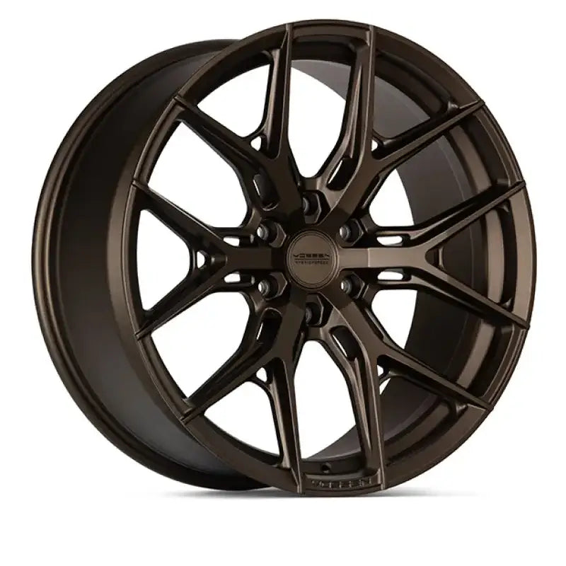 Bronze-colored Vossen HF6-4 wheel with super deep face and multi-spoke design