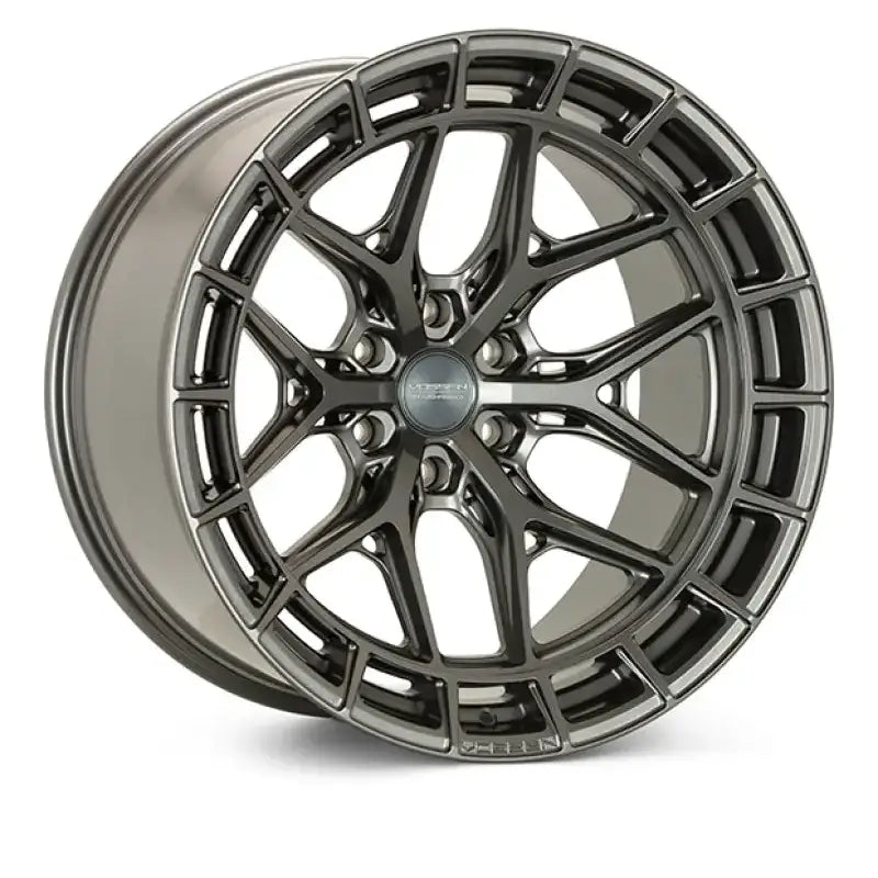 Gunmetal wheel with matte gunmetal finish on Vossen HFX-1 20x9.5 alloy wheel