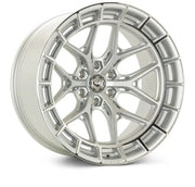 Silver polished wheel on Vossen HFX-1 super deep 22 inch car wheel
