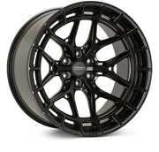 Black multi-spoke satin black wheel with ultra deep design on Vossen HFX-1 car rim