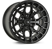 Gloss black alloy wheel with multi-spoke design and unique outer ring for Vossen HFX-1