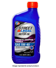 Blue bottle of Street Legal synthetic euro formula motor oil for optimal engine performance