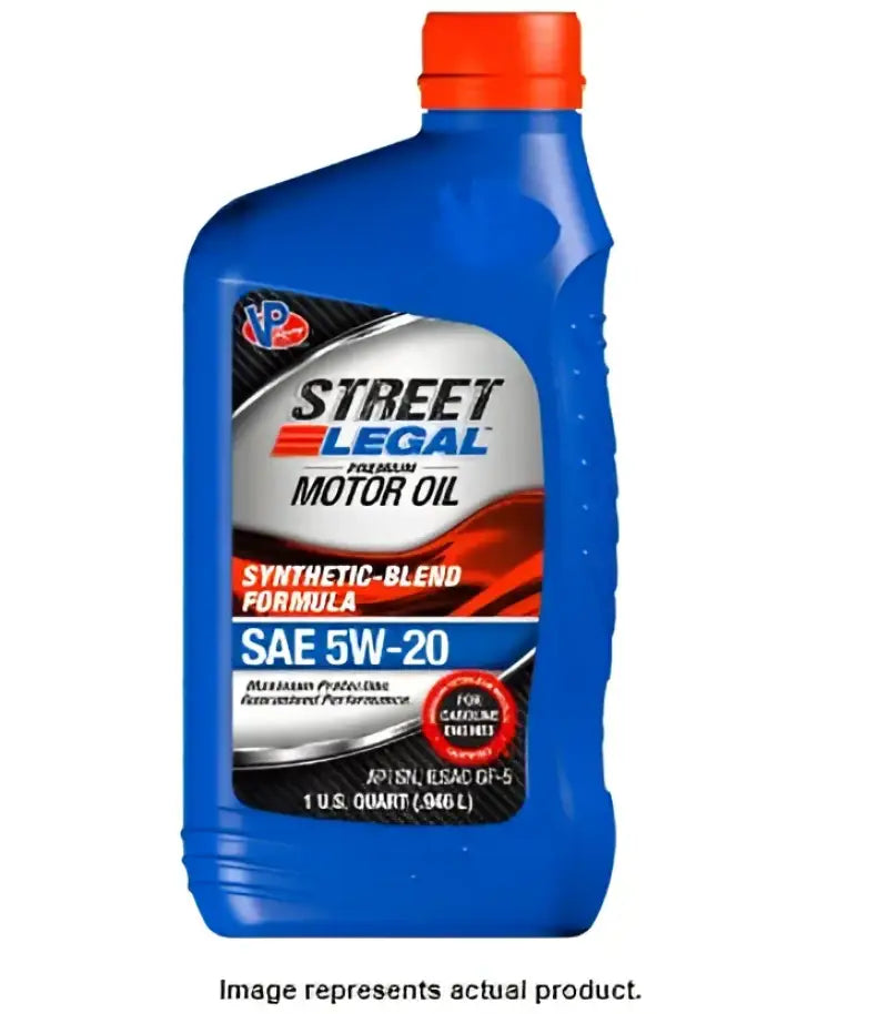 Blue bottle of VP3752043 VP Fuel Street Legal Synthetic-Blend Motor Oil