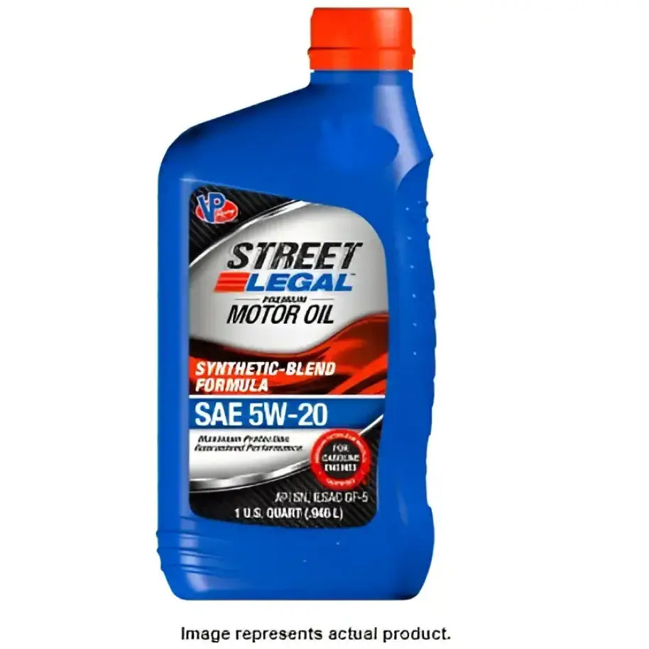 Blue bottle of VP3752043 VP Fuel Street Legal Synthetic-Blend Motor Oil