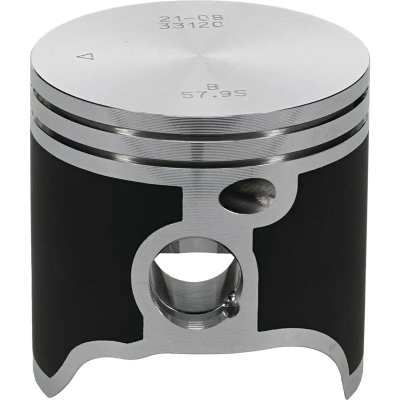 Black and silver piston from VTK24101B-1 cast replica top end kit for Husqvarna KTM