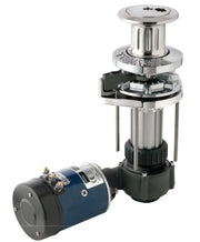 Chrome and black Maxwell VW150024V105 winch with chain 24V spool