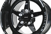 Black five-spoke wheel from VWST020 True Spike VMS Wheels Star 15X10 5X120.7 Et