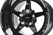 Black five-spoke wheel from VWST056 True Spike VMS Wheels Star 15X10 5X114.3