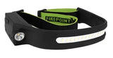 W2676 Perform Tool Dual Beam LED Headlamp with adjustable green FIREPOINT branded head strap and multi-LED front panel for versatile lighting.