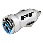 Silver W3324 Perform Tool Dual 12V Usb Adaptor car charger with dual 12v usb ports