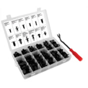 Box of 240 push pin retainers with a red-handled tool for installation and removal.