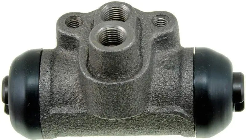 Gray metal wheel cylinder with black rubber boots for W610039 Dorman Wheel Cylinder replacement
