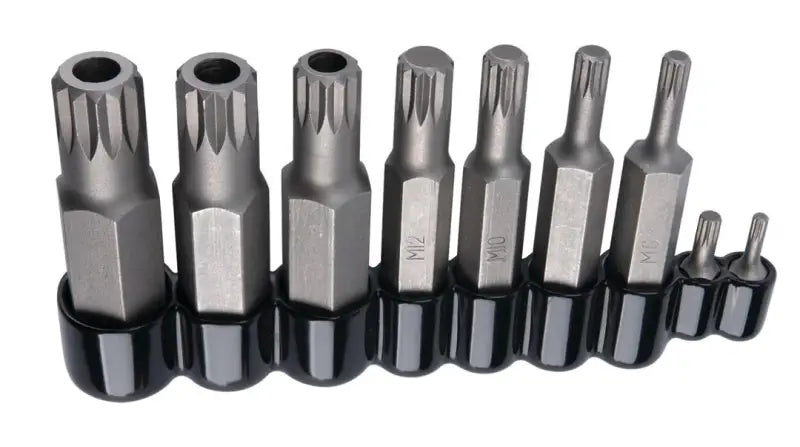 Set of Torx bit sockets for W86024 Perform Tool 9Pc Master Triple Square Bit