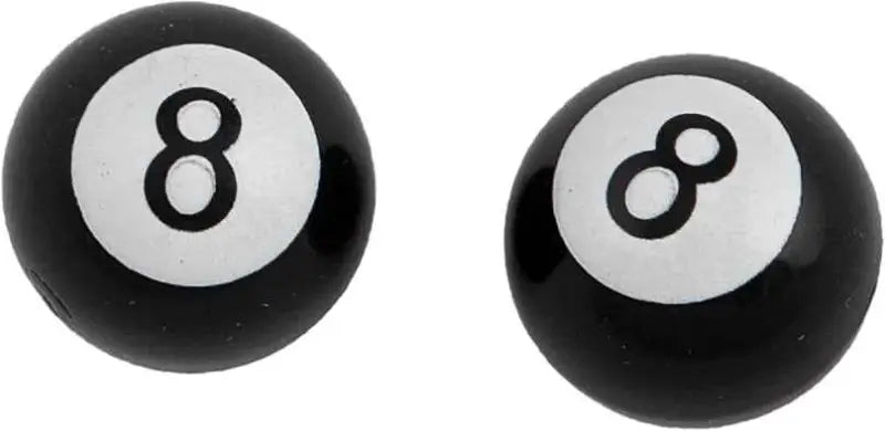 W99-6216B(2) Valve Stem Caps 8 Ball Pr