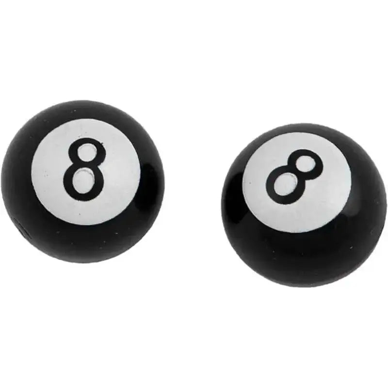 W99-6216B(2) Valve Stem Caps 8 Ball Pr