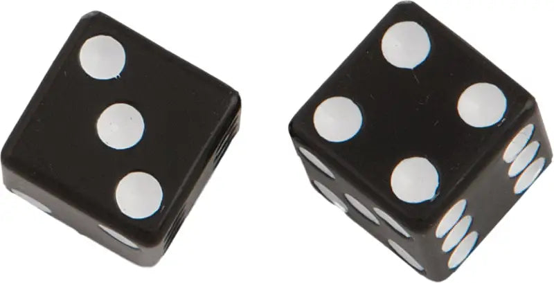 HARDDRIVE W99-6217B(2) Valve Stem Caps Black Dice Pr