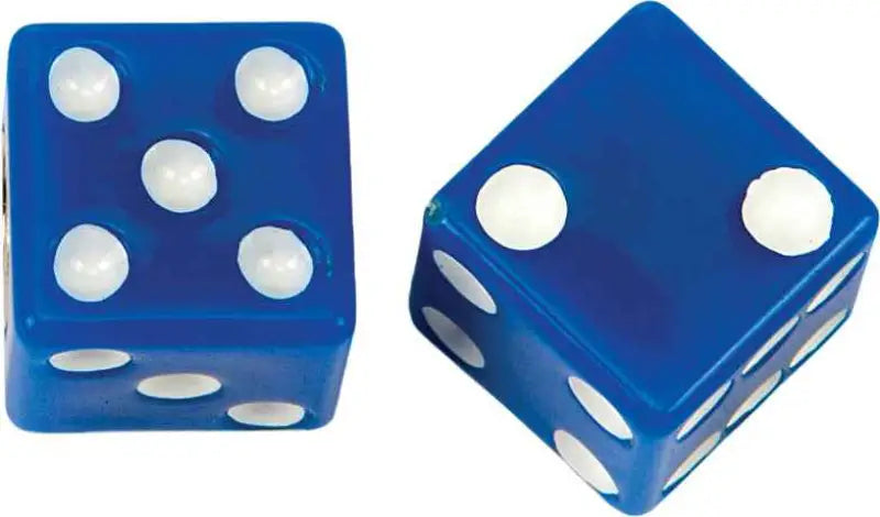W99-6217L(2) Valve Stem Caps Blue Dice Pr