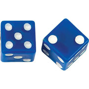 W99-6217L(2) Valve Stem Caps Blue Dice Pr