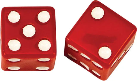 HARDDRIVE W99-6217R(2) Valve Stem Caps Red Dice Pr