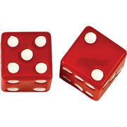 HARDDRIVE W99-6217R(2) Valve Stem Caps Red Dice Pr