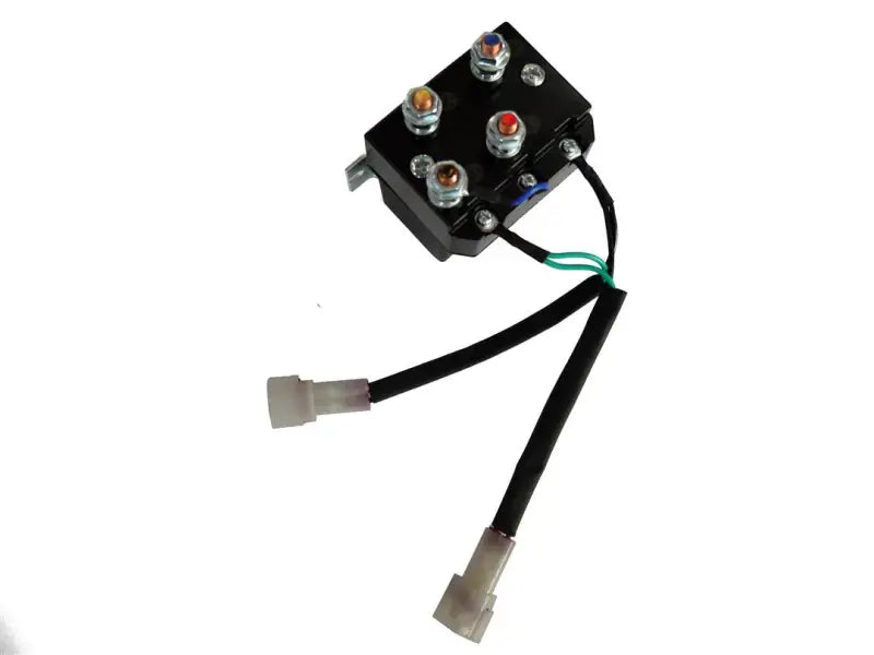 Black electrical relay with wires for WA026 TrailFX TFX ATV Winch Solenoid