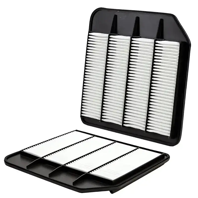 Two black-framed pleated WIX Filter Air Filters for WA10298 Wix Filter model